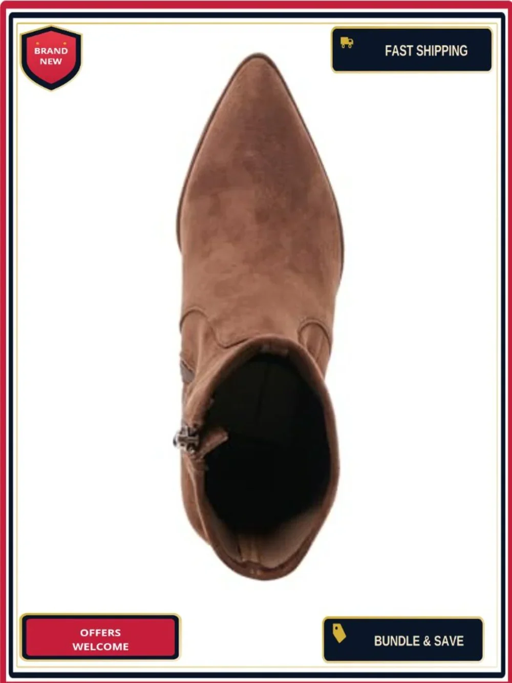 Dolce Vita Amara Ankle Bootie Kitten Heel Pull-On Suede